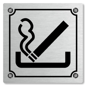 Kuřárna, 100x100mm, stříbrná, Kansas